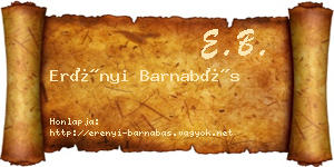 Erényi Barnabás névjegykártya