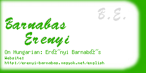 barnabas erenyi business card